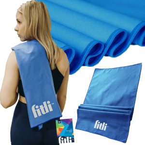 Prosop cu Uscare Rapida Fitli, Microfibra, 50x90 cm, Albastru
