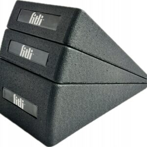 Set Pene Fitness Squat Wedge Block Fitli, 3 Unghiuri Inclinare, Capacitate 250 kg, Negru