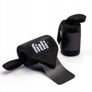 Set 2 Bandaje pentru Incheietura Mainii si Stabilizare Fitli, 56.5x8.2 cm, Cu Agatatoare Deget si Velcro, Negru
