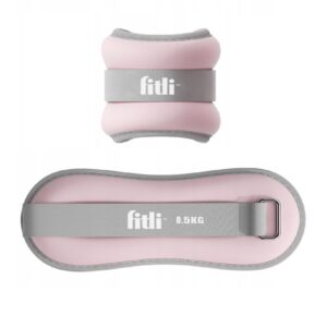 Greutati pentru Glezne si Incheieturi Fitli, 2 x 0.5 kg, Neopren, Reglabile, Roz