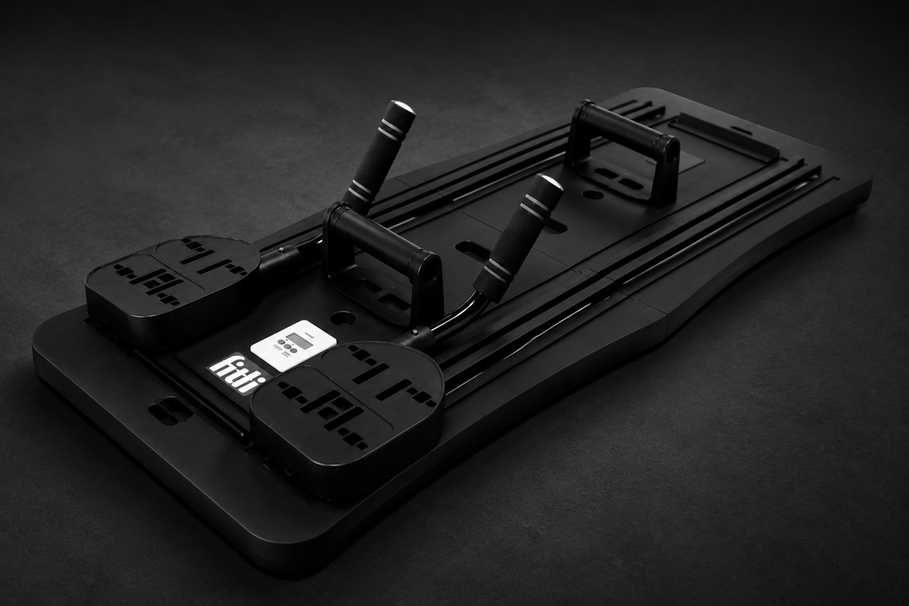 Placa Pilates Multifunctionala Pliabila Fitli, Studio de Antrenament Acasa, Negru - imagine 10