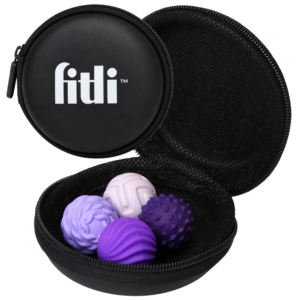 Set 4 Bile Magnetice Senzoriale Antistres Fitli, Silicon, Diverse Texturi, Husa Inclusa, Mov