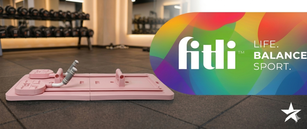 Placa Pilates Multifunctionala Pliabila Fitli, Studio de Antrenament Acasa, Roz - imagine 3