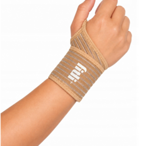 Orteza pentru Incheietura Mainii Fitli, Stabilizator Elastic cu Compresie Reglabila, Bej